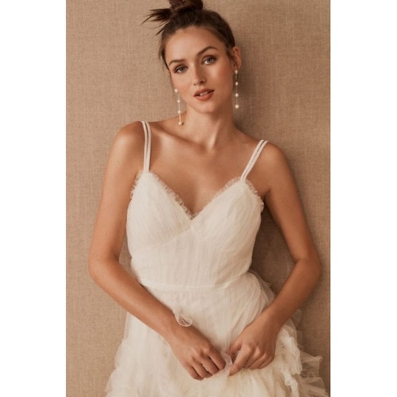 -BHLDN Marchesa Notte Greer Wedding Dress Gown 12 (unaltered) EUC Ivory - Picture 6 of 8